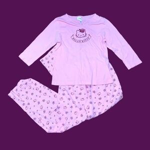 Hello Kitty PJ set. top with matching bottoms size small